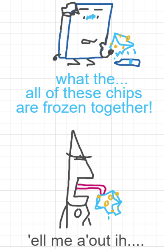 A panel from Chilly, episode two of the Board Boards object show by Furretwalk/WalkingFurret.